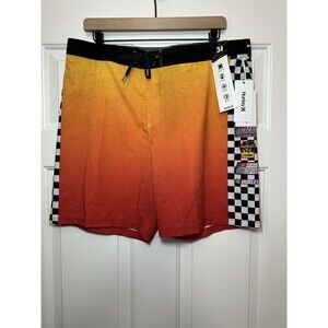 Size 34 Hurley Phantom Men’s Eco NASCAR Race Track  Board Swim Shorts NEW H606